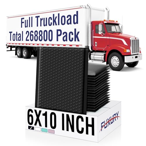 Image of Fuxury Bubble Mailers 6x10 inch 268800 Pack Black Padded Envelopes Usable Size 6x9 inch Thick Mailing Envelopes Bubble Opaque Padded Mailers Shipping Bags for Mailing Jewelry Makeup Small Business#0