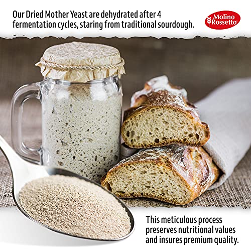 Molino Rossetto Instant Rapid-Rise Dry Yeast - Premium Yeast For Baking Bread, Cake, Pizza Dough Crust - Bread Machine Yeast - Mother Yeast - Superior To Active Dry Yeast - All Natural (2 Pack 3.5 Oz) #TOP7