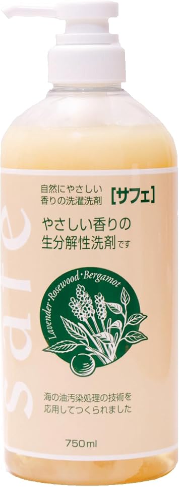 Liquid Laundry Detergent, 25.4 fl oz 750 ml, 100% Eco-friendly Biodegradable, Stylish Clothes, Silk, Everyday Wear, Work Wear, Atopic, Allergy Skin