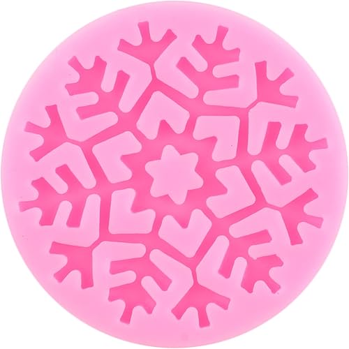 Miniatura 6 de Moldes de silicona para pastel de copo de nieve de Navidad, molde de fiesta congelado de copo de nieve para decoración de cupcakes, decoración de