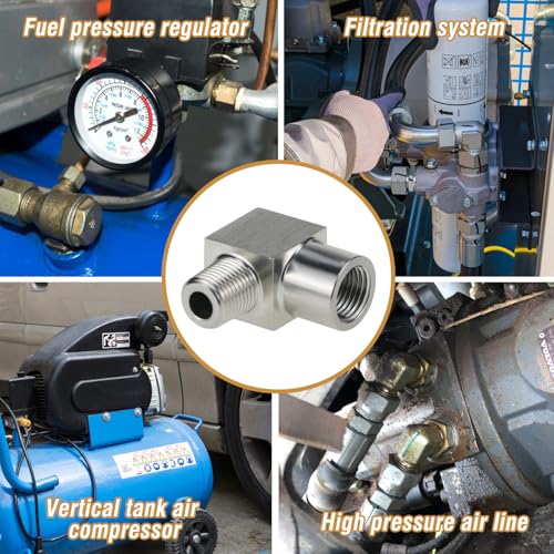 Conector forjado de acero inoxidable 304 NPT 1/2 de 90° resistente a corrosión 7