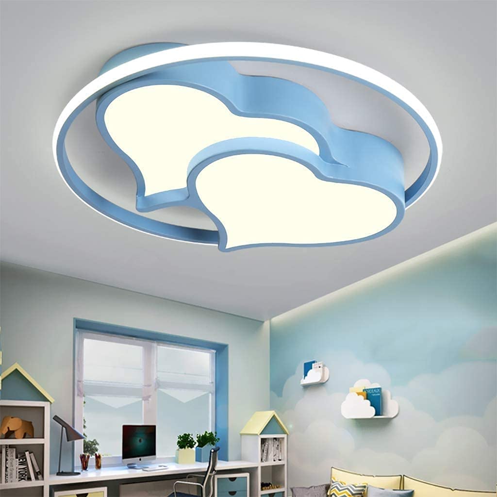 Lampa sufitowa LED z podwójnym sercem Kreatywna lampa do sypialni Eye Remote Bezstopniowe przyciemnianie świateł interesting