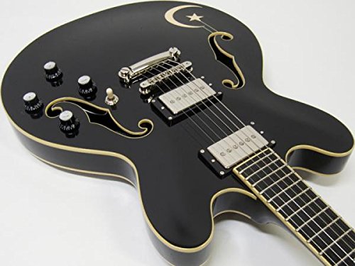 Edwards 夜想 エレアコ　有村竜太朗モデル Amazon | EDWARDS ヤソウ BLK セミアコギター 有村竜太朗モデル 夜想