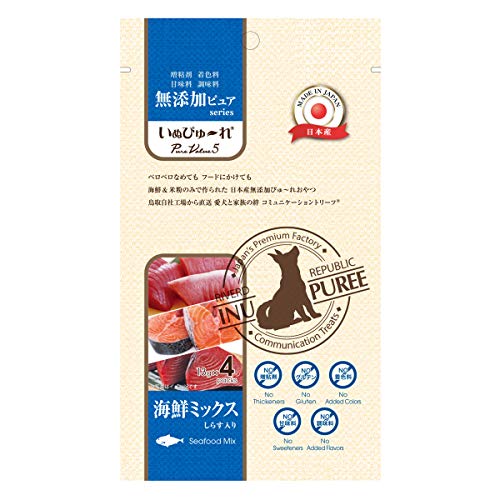無添加ピュア 日本産 犬用おやつ いぬぴゅーれ PureValue5 海鮮ミックス 4本入