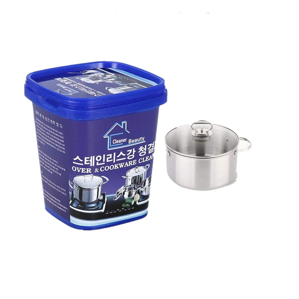 D-XinXin Multi-Purpose Cleaning Paste, Kitchen Stainless Steel Rust Stains Cleaner,Multi-Surface Aluminum Polish for Pots and Pans(Blue)