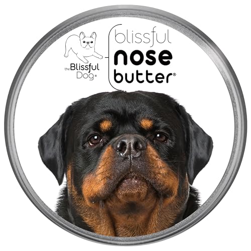 Image of The Blissful Dog Rottweiler Nose Butter for Dry, Cracked Skin, Lick-Safe Dog Nose Balm with Moisturizing Shea Butter, Almond, Olive, and Essential Oils, Pet Supplies, Uncented, 1 oz.