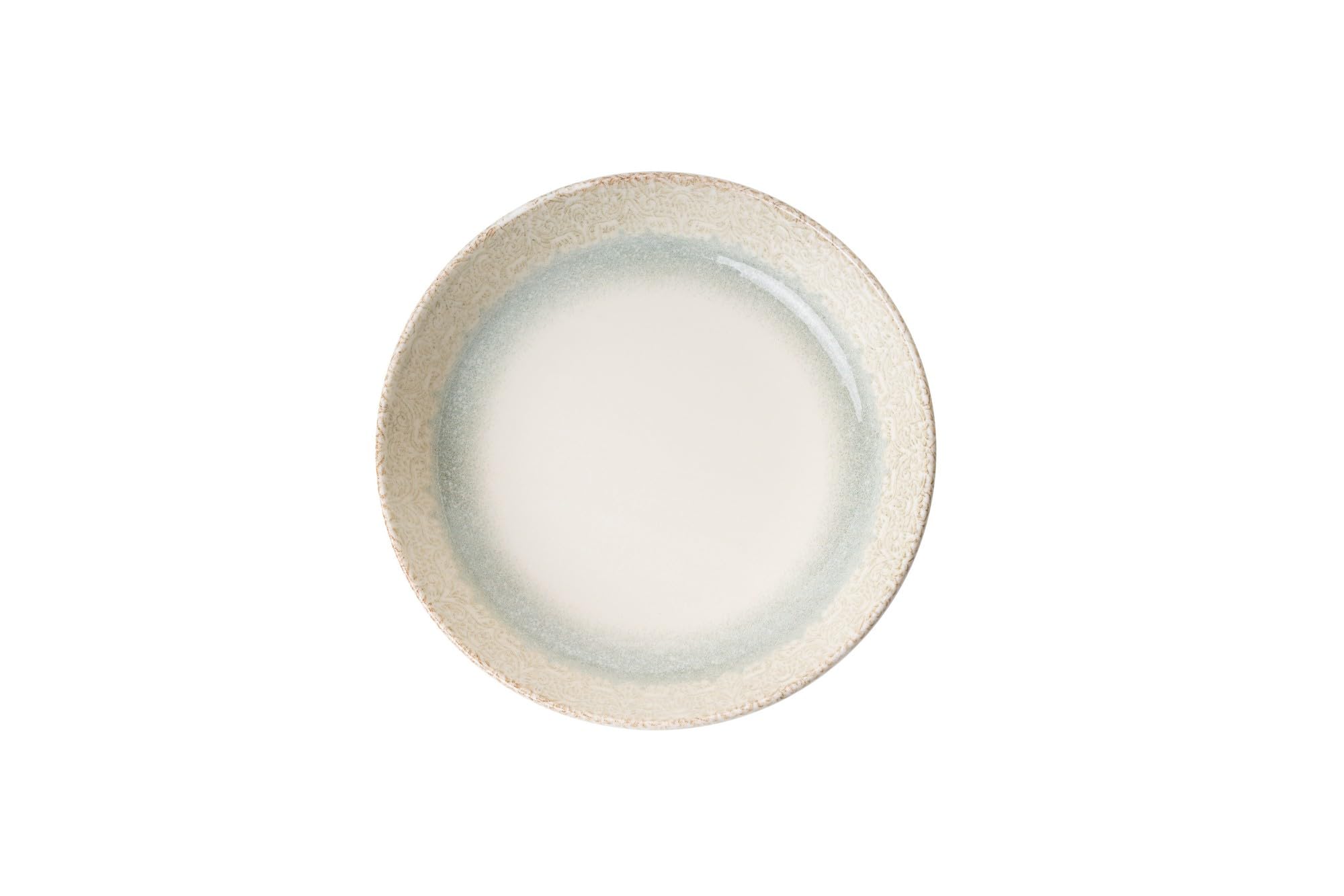 Service de dîner de 27 pièces, 100% porcelaine, vert et crème | Comprend des assiettes de service, des bols, des assiettes à dessert et des assiettes à bateau. Passe au lave-vaisselle et au