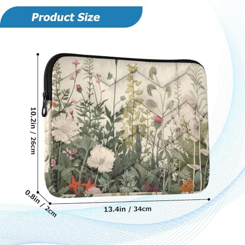 Funda para portátil de flores silvestres Herbal para laptops 13-14 pulgadas miniatura 3