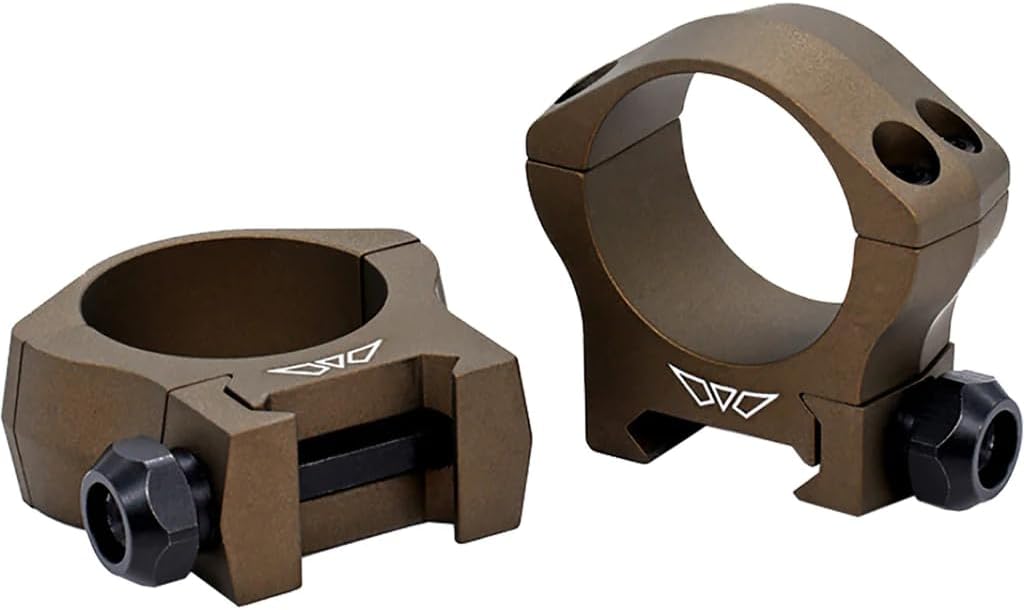 WARNE 7213BB Mountain Tech Scope Mounts, 7075/T6 Aluminium, Fits Picatinny Rails, 30mm Scope Rings, Low Burnt Bronze