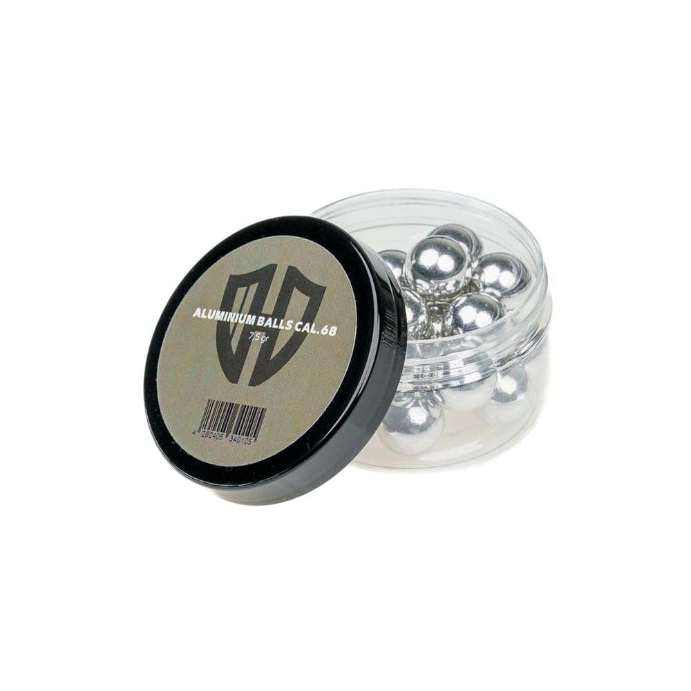Lot de 20 balles en aluminium exclusives | Billes brise-vitre | 7,5 g | Cal 0,68 | HDS68 | HDX68 | 20 pièces.