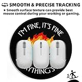 Dumpster on Fire Small Mouse Pad, Cute Funny Round Mousepad with Non-Slip Rubber Base, This is Fine Mouse Pads for Desk Accessories Laptop Gaming Office Supplies Decor(8.6 x 8.6 Inch) - Image 4
