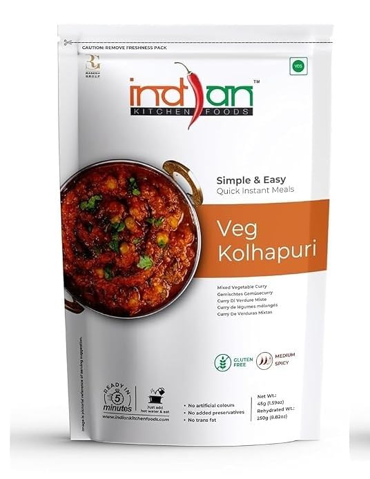 Image of Indian Kitchen Foods Veg. Kolhapuri - Freeze Dried, Gluten-Free, Ready-to Eat Indian Vegetarian Meal