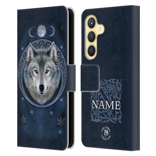 Coque en cuir à portefeuille Samsung S24 Anne Stokes protège avec fentes cartes