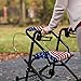 LVEWYB American Flag Walkers for Seniors with Seat Covers Soft Rollator Seat Cover Adjustable Universal Walker Covers for Ladies Removable Rollator Accessories