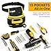 Tool Belt,Magnetic Tool Pouch,13-Pockets Tool Belts for Men,Detachable & Adjustable Tool Pouch belt for Electrician,Carpenter,Construction,Work Apron,Utility Belt,Gift for Dad