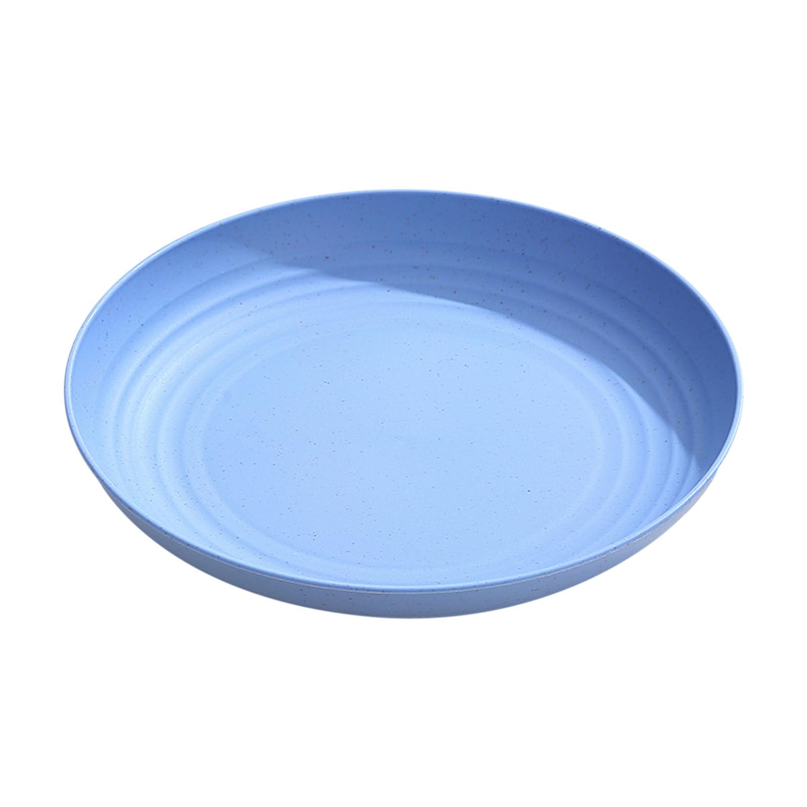 xinxinyu Unbreakable Food Grade Plastic Serving Plates,23x23cm Multi Coloured Dessert Snack Fruit Plates Set,Lightweight Snack Trays for Fruit, Candy (Blue)