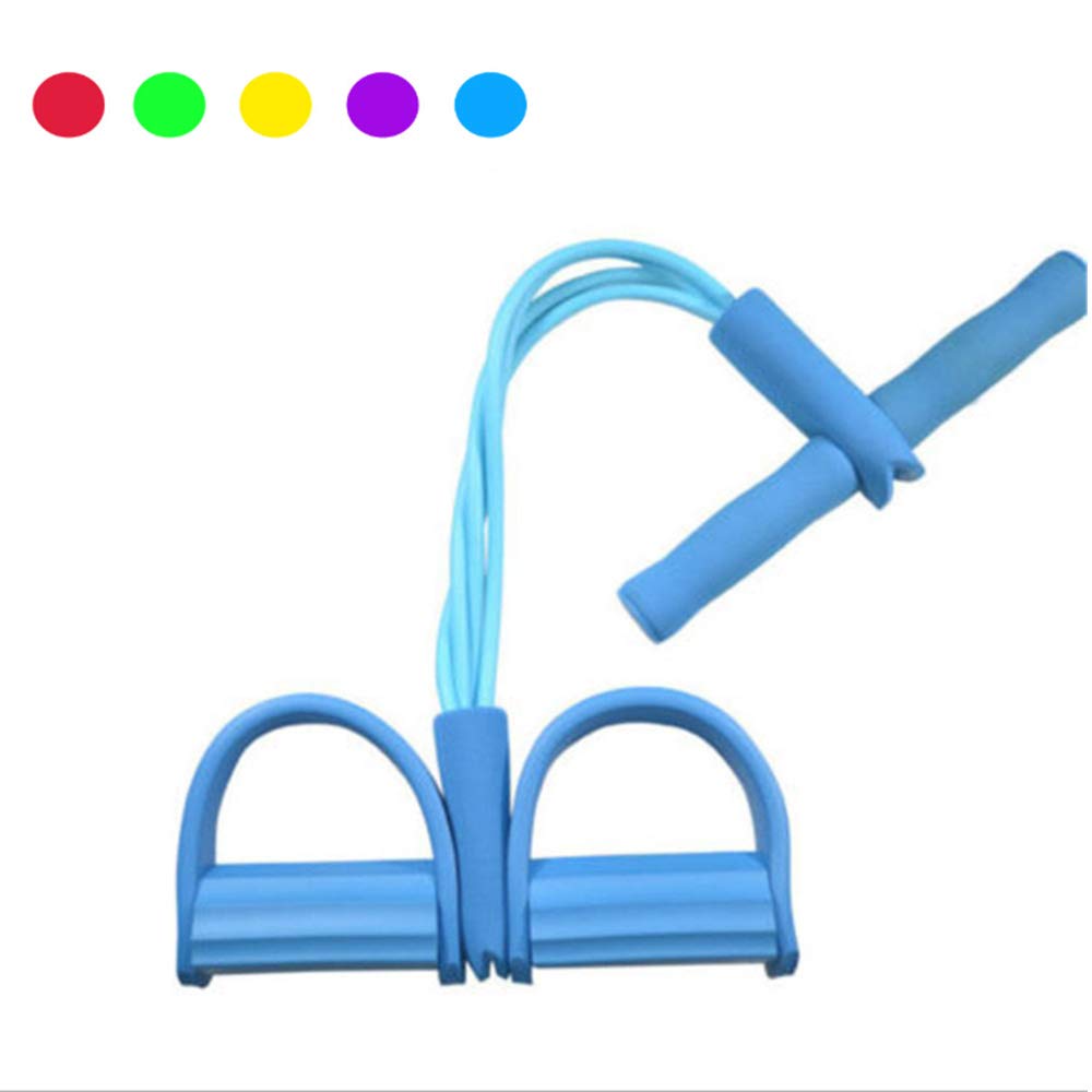 MOOZHEALTH Pedal Resistance Band, Home sit-ups Stretch Rope Fitness Equipment, Multi-Functional Leg Exerciser, for Abdominal, Waist, arm, Yoga Stretching and Slimming Training