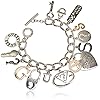 GUESS-Basic-Mixed-Metal-Logo-Charm-Toggle-Charm-Bracelet GUESS "Basic Mixed Metal Logo Charm Toggle Charm Bracelet