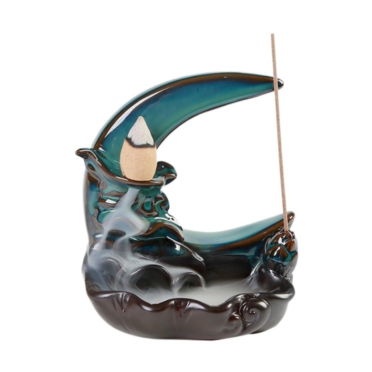 Incense Burner Backflow Incense Ceramic Stick Holder Aromatherapy Agarwood Sandalwood Burner Home Decor