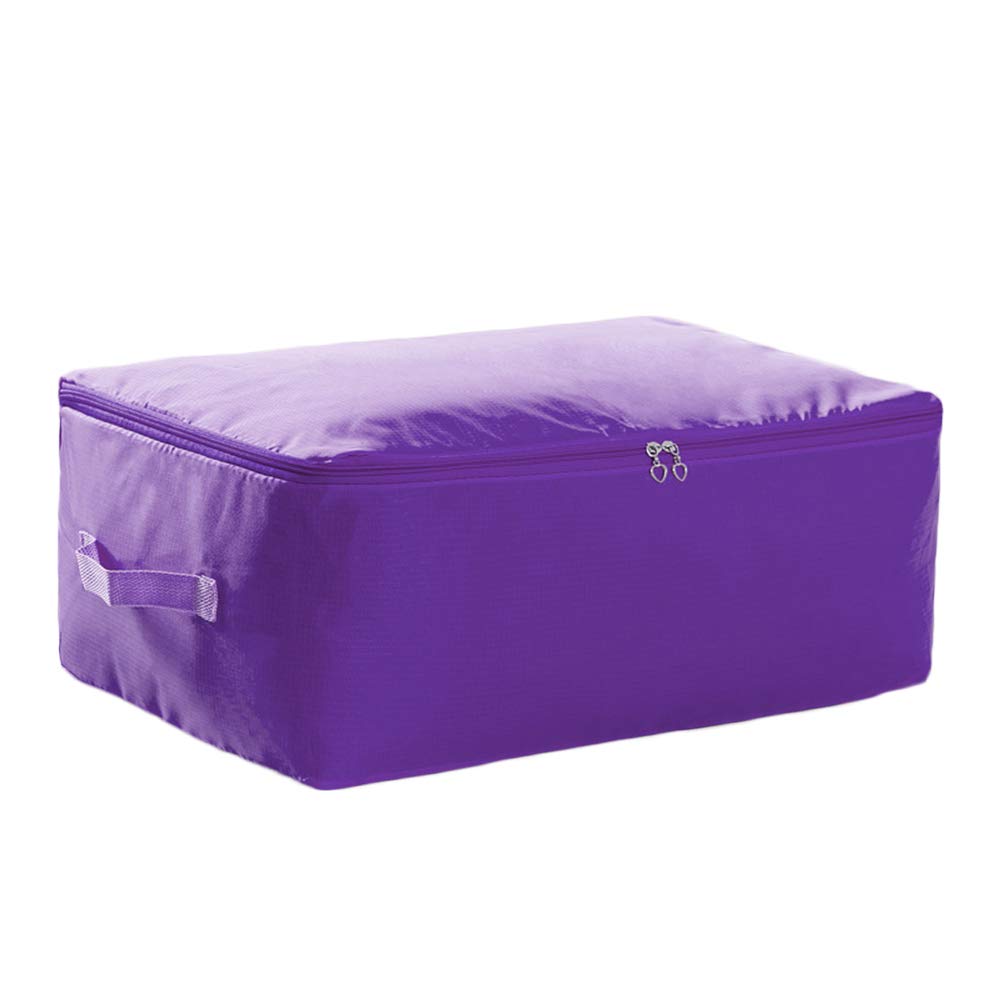 Clothing Storage Bag, Storage Bags for Clothes 27.5*20*11.8 inches, Foldable Closet Organizer Clothes Storage Bags with Reinforced Handle Organizer Bag Clothes Storage Bag Organizer (Purple)