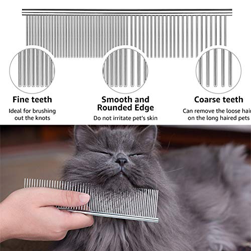 BENSEAO Flea Comb for Cats Dog Comb Lice Comb Metal Teeth Durable Tear Stain Dog Combs Remove Float Hair Combing Tangled⦠- Image 6
