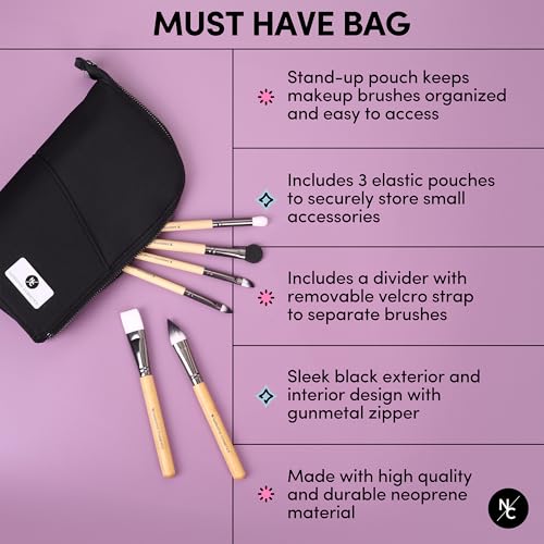 Stand-up Foldable Makeup Brush Bag for Professional Makeup Artists3