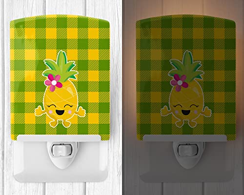 Lámpara de noche de cerámica con piña multicolor miniatura 2