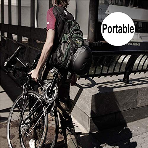 GJZM Mountainbike Mountainbikes, 26-Zoll-27-Gang-Hardtail-Mountainbike, klappbares rutschfeste Aluminiumrahmen-Fahrrad, Kinder-All-Terrain-Mountainbike für Erwachsene, Blau – Bild 6