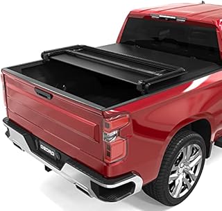 oEdRo Tri-Fold Truck Bed Soft Tonneau Cover Compatible with 2019-2023 Chevy Silverado/GMC Sierra 1500 New Body Style, Fleetside 5.8 Feet Bed w/o Multi-Flex Tailgate