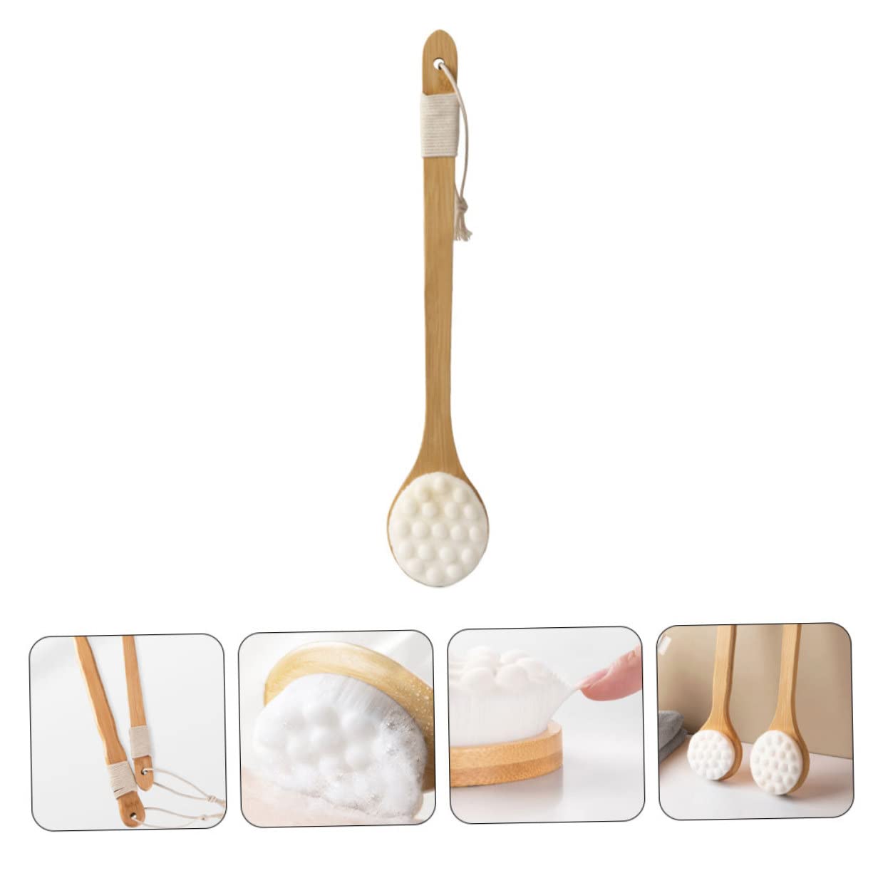 DOITOOL Cepillo de Ducha de Cepillo de Espalda Mango Exfoliante Corporal para Ducha de Espalda