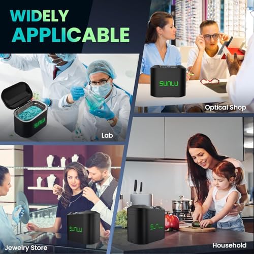 SUNLU Ultraschallreiniger, 2700 ml Ultraschallschmuck Reiniger mit 3 Reinigungsmodi, Professioneller...