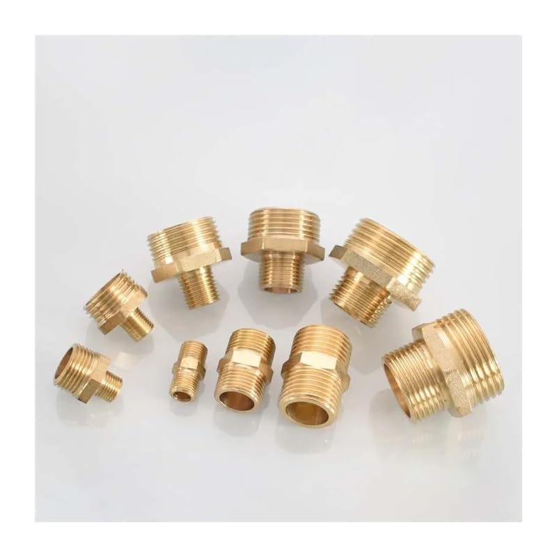 Connettori esagonali in ottone, adattatore rapido per acqua, olio e gas, raccordo filettato maschio da 1/8" a 1-1/4"