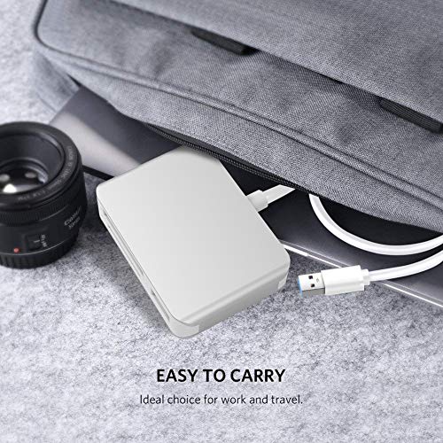 Image of 【Upgraded Version】 XQD Card Reader USB 3.0 SD(HC /XC) TF Card Reader with USB3.0x2 Fast Speed Up to 5Gbps,Compatible with Sony G&M Series XQD and TF /SD /SDHC Cards, for Windows /Mac OS