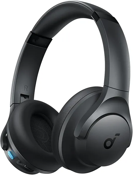 Soundcore Q11i Wireless Over-Ear Bluetooth Headphones by Anker, Deep Bass, 60H Playtime, Hi-Res Audio, Detachable Ear Cushions, Multipoint Connection Dark Gray