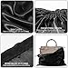 2 PCS Dust Cover Storage Bags Dust Bags for Handbags Large, Silk Drawstring Purse Storage Bag for Handbags Purses, Shoe Boots, Travel Organizer (Black + White, 23.6 * 19.6 in)