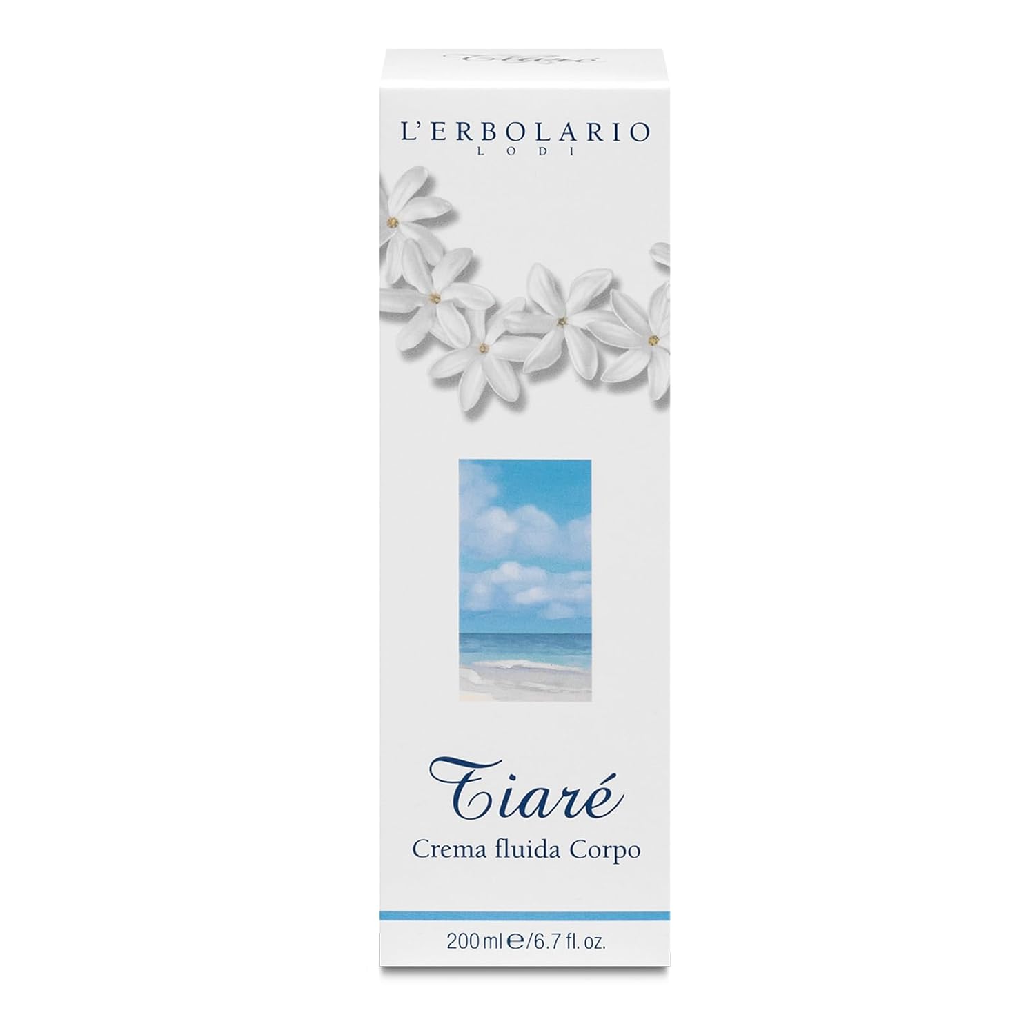 L’Erbolario Fluid Body Cream – Moisturizing Body Butter – Nourishing Cream for Even Tone – Skin Care with Shea Butter, Coconut Milk – Tiaré - 6.7 oz