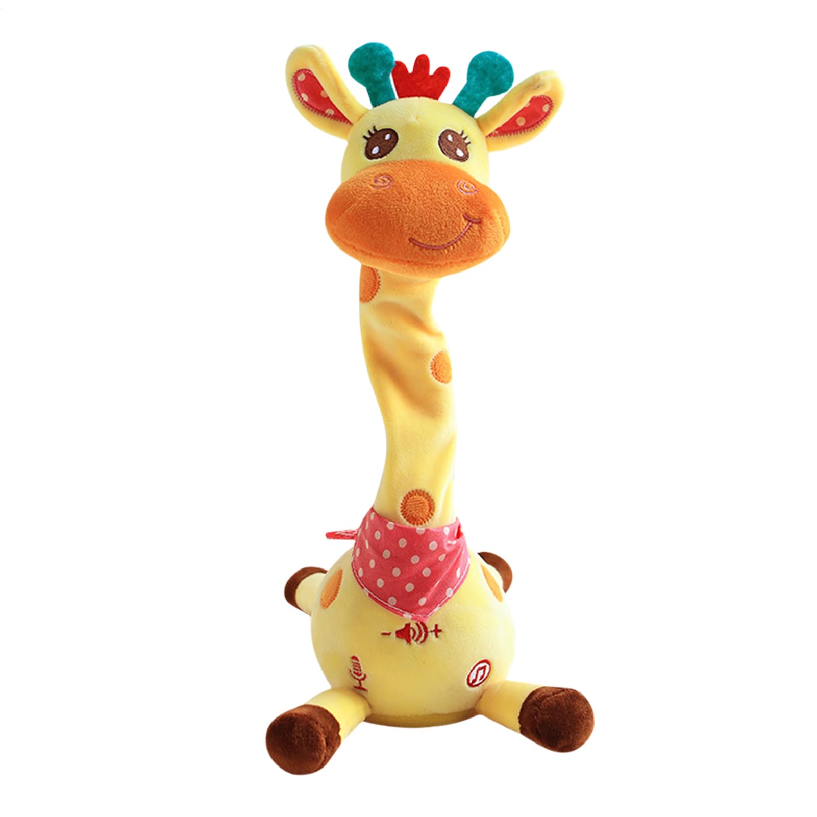 Juguete Jirafa Interactiva Peluche Musical | Juguete Educativo Peluche Que Hablan Y Se Iluminan con Repetición De Voz | Peluches Musical para Niños Viajes Picnic Al Aire Libre