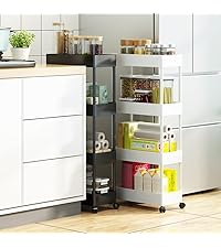 Amazon.co.jp: SVOHZAV キッチンワゴン 隙間収納 キャスター付き 13cm