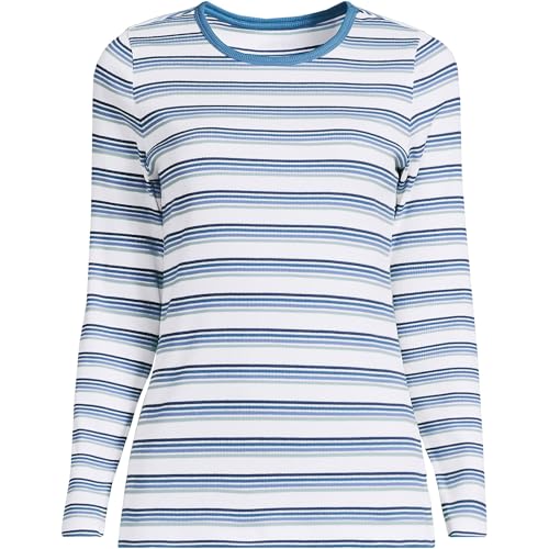 Image of Lands' End Women's Cotton Rib Knit T-Shirt