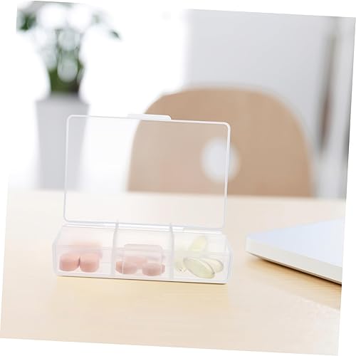 Miniatura 7 de EXCEART 10 piezas de 6 cuentas de pintura aretes de plástico con purpurina transparente organizador de contenedores de almacenamiento transparente