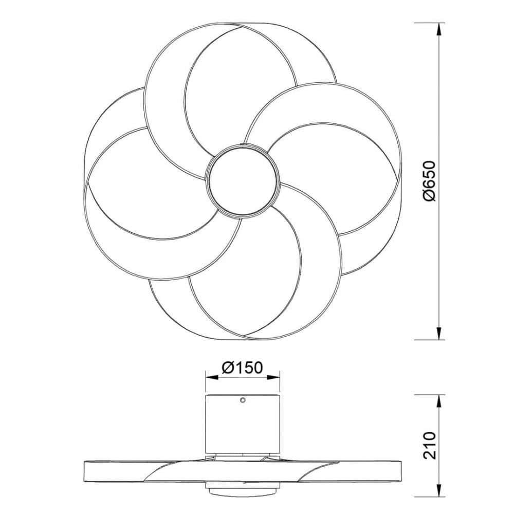 Ventilador de techo Rose blanco LED 24W