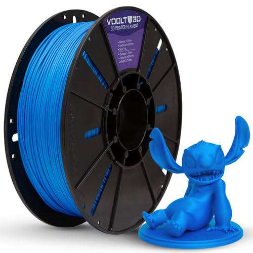 Filamento PLA Velvet High Speed 1Kg 1,75mm Efeito Aveludado Impressora 3D FDM Voolt3D (Azul Velvet)