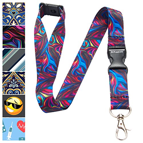 Rolseley Courroie de cou avec différents motifs et clip métallique Cover