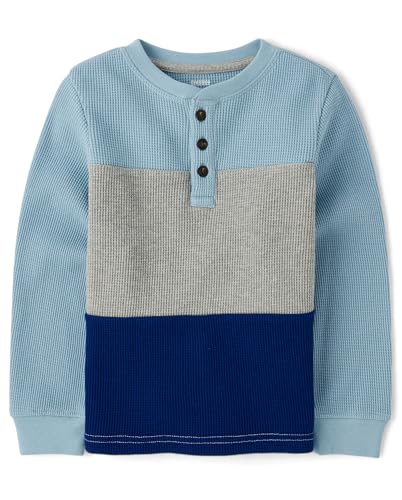 Gymboree,and Toddler Long Sleeve Henley Shirt,Baby Blue Color Blo...