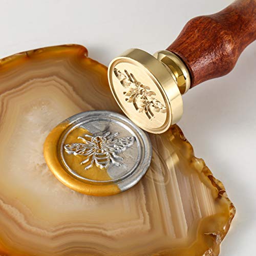 Yoption Bee Wax Seal Stamp, Vintage Brass Sealing Wax Stamp For Wedding Invitation Envelopes Gift Decoration (Bee) #TOP4