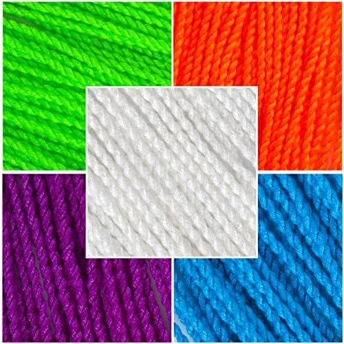 50 Pack Yoyo Strings Pro 100% Polyester, 43.3 Inches/110cm Replacement Yo yo String for Responsive and Unresponsive Yoyo, Rainbow Colors - Blue + Green + Orange + Purple + White