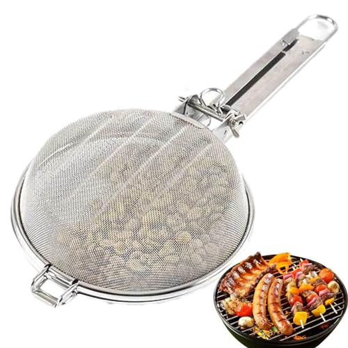 Tostatore per chicchi di caffè - Cestino per griglia portatile, Cestino per griglia per carne | Cestello per griglia con manico, Cestello per griglia in rete di acciaio inossidabile, Strumento per gri
