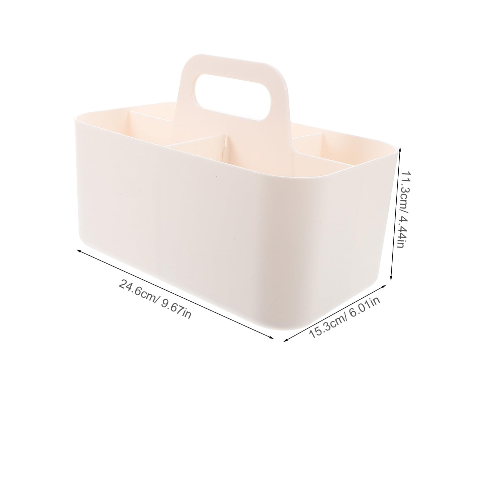 PLAFOPE Organizer Scrivania in Plastica con Manico Portatile Scatola Portaoggetti Segmentata per Cancelleria e Cosmetici Multifunzionale per Ufficio e Casa Scomparti