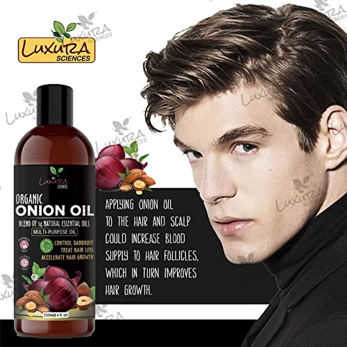 Image of Luxura Sciences Onion Hair Oil for hair growth 250ml & Onion Shampoo 300ml Combo
