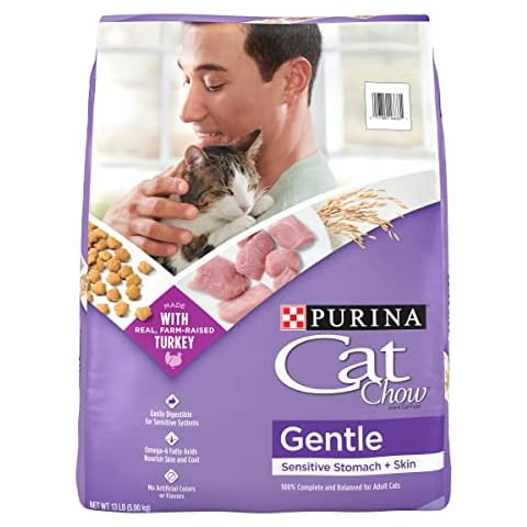 Purina Cat Chow Gentle Dry Cat Food, Sensitive Stomach + Skin - 13 lb. Bag Cover